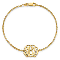 10k Yellow Gold Monogram Bracelet