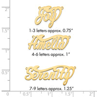 10k Yellow Gold  Polished Name Plate