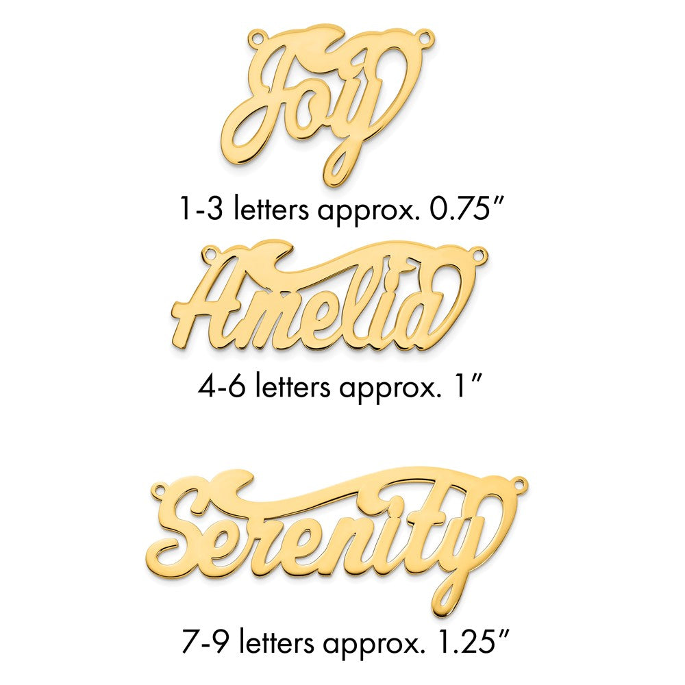 10k Yellow Gold  Polished Name Plate