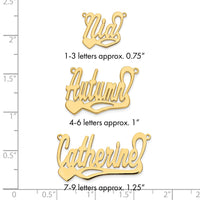 10k Yellow Gold Polished Heart Name Plate