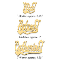 10k Yellow Gold Polished Heart Name Plate