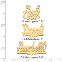 10k Yellow Gold Polished Heart Name Plate