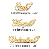 10k Yellow Gold Name Plate