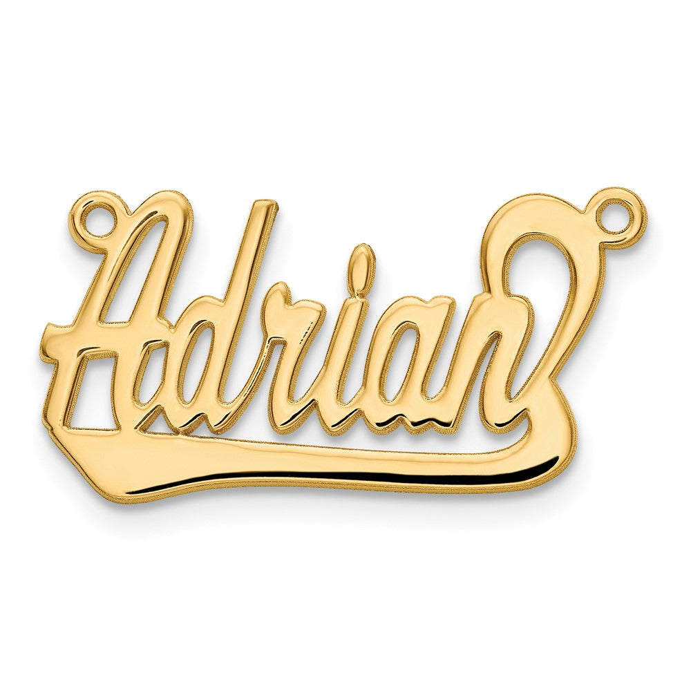 10k Yellow Gold Underlined Name Plate