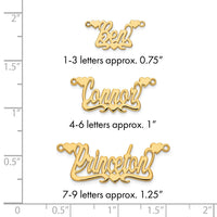 10k Yellow Gold Polished Hearts Name Plate