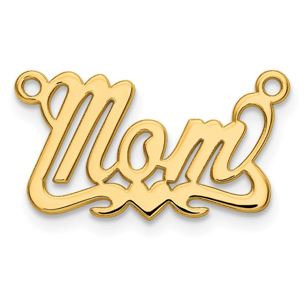 10k Yellow Gold Polished Heart Name Plate