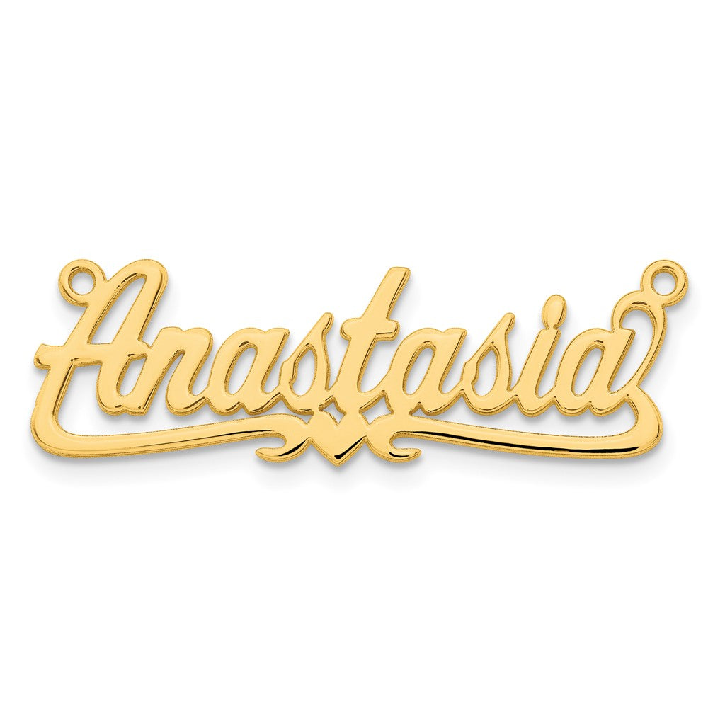 10k Yellow Gold Polished Heart Name Plate