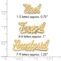 10k Yellow Gold Polished Heart Name Plate