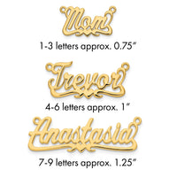 10k Yellow Gold Polished Heart Name Plate