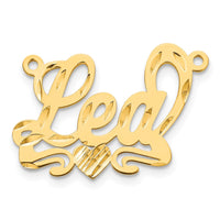 10k Yellow Gold Diamond-cut Heart Name Plate