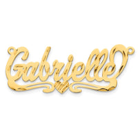 10k Yellow Gold Diamond-cut Heart Name Plate