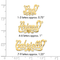 10k Yellow Gold Diamond-cut Heart Name Plate