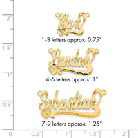10k Yellow Gold Diamond-cut Heart Name Plate