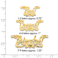 10K Diamond-cut Hearts Name Plate