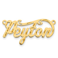 10k Yellow Gold Diamond-cut Name Plate
