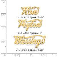 10k Yellow Gold Diamond-cut Name Plate