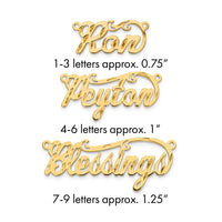 10k Yellow Gold Diamond-cut Name Plate