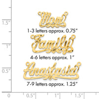 10k Yellow Gold Diamond-cut Heart Name Plate