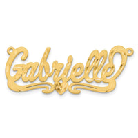 10k Yellow Gold Satin Diamond-cut Heart Name Plate