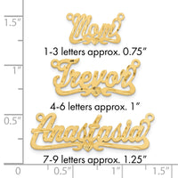10k Yellow Gold Satin Diamond-cut Heart Name Plate