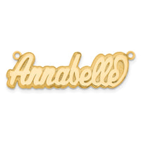 10k Yellow Gold Polished 3D Name Plate
