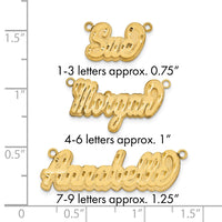 10k Yellow Gold 3D Satin Diamond-cut Name Plate