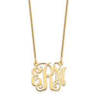 10k Yellow Gold Small Monogram Necklace