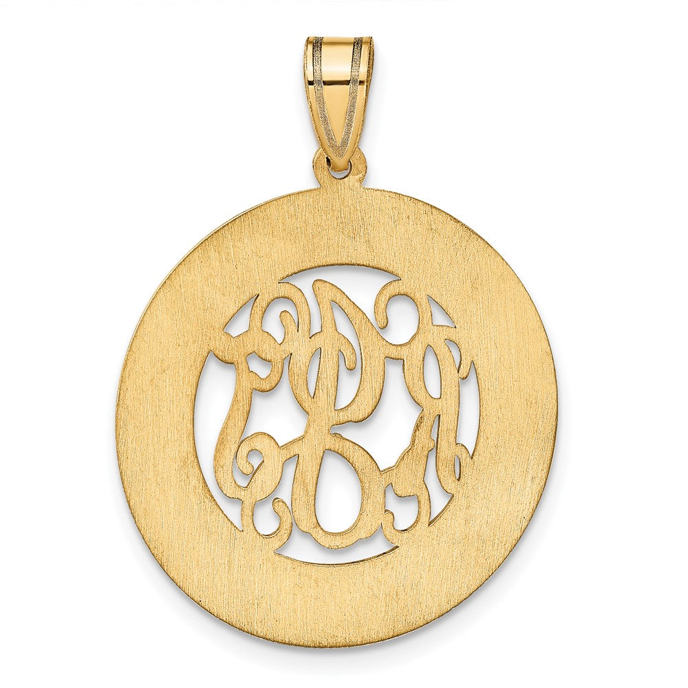 10k Yellow Gold Round Family Monogram Pendant