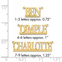 10k Yellow Gold Underlined Name Plate