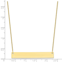 10k Yellow Gold Large Blank Bar Necklace