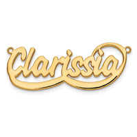 10k Yellow Gold Swoop Name Plate
