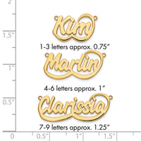10k Yellow Gold Swoop Name Plate