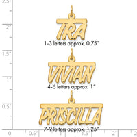10k Yellow Gold Top Bar Name Plate