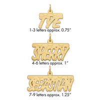 10k Yellow Gold Satin Stars Name Plate