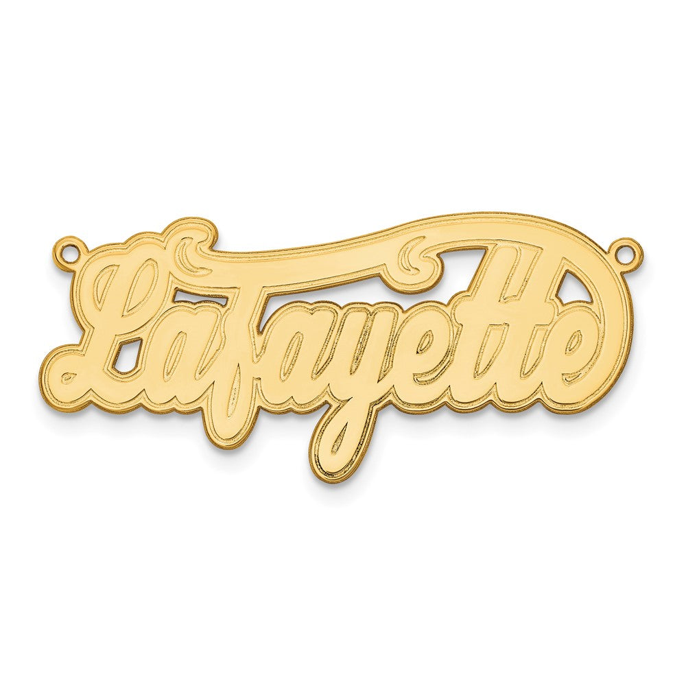 10k Yellow Gold  Etched name Plate
