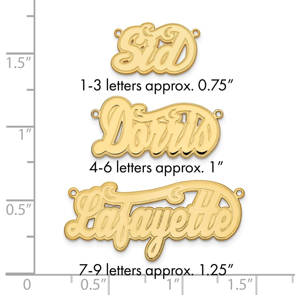 10k Yellow Gold  Etched name Plate