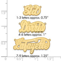 10k Yellow Gold  Etched name Plate