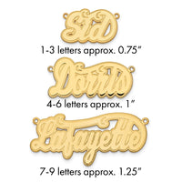 10k Yellow Gold  Etched name Plate