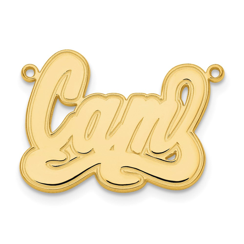 10k Yellow Gold Etched Name Plate