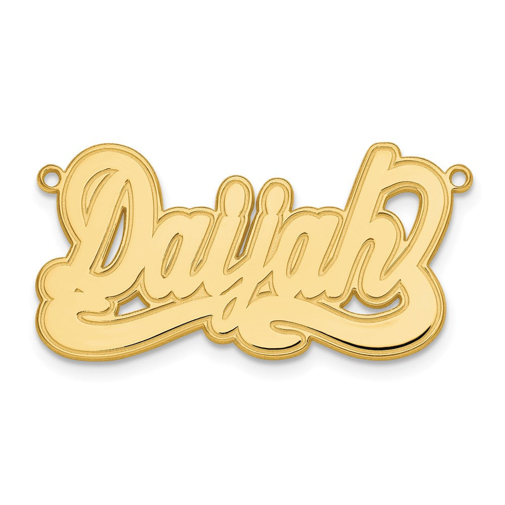 10k Yellow Gold Etched Name Plate