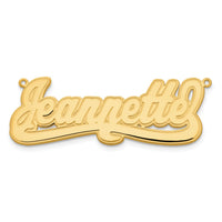 10k Yellow Gold Etched Name Plate