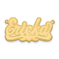 10k Yellow Gold Etched Heart Name Plate