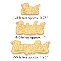 10k Yellow Gold Etched Heart Name Plate