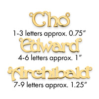10k Yellow Gold Polished Name Plate