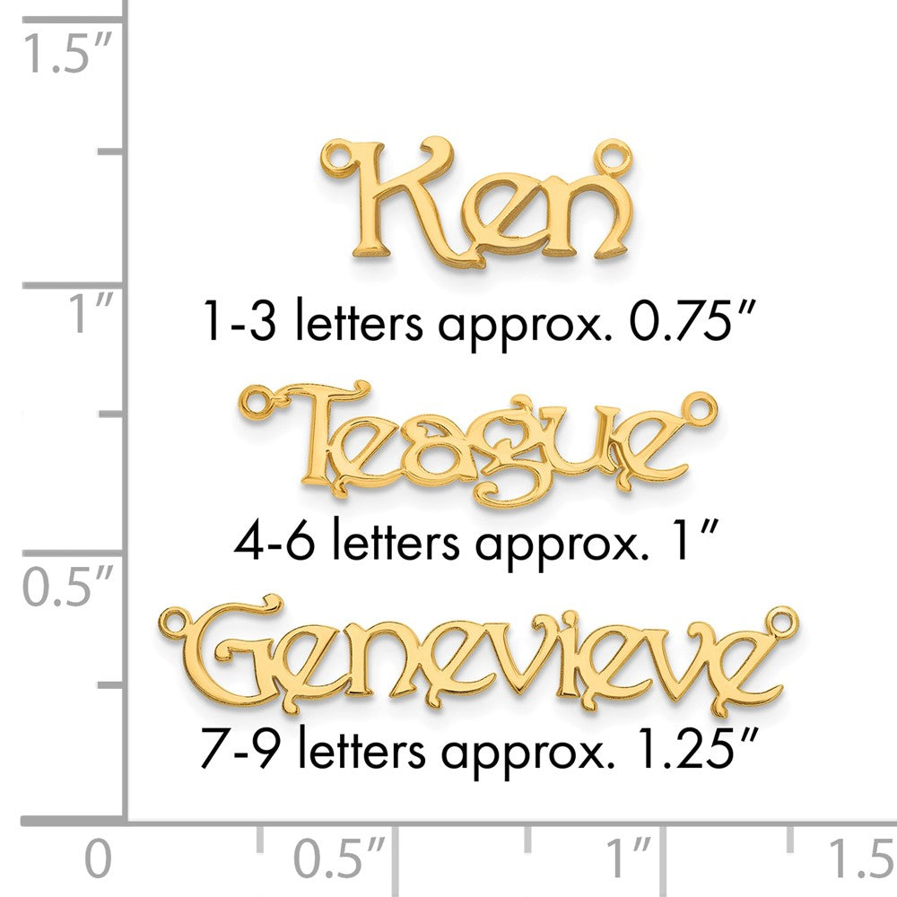 10k Yellow Gold Name Plate