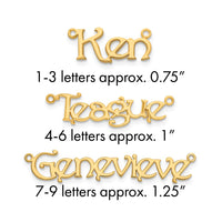 10k Yellow Gold Name Plate