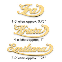 10k Yellow Gold Swoop Name Plate