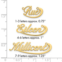 10k Yellow Gold Small Swoop Name Plate