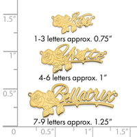 10k Yellow Gold Rose Name Plate