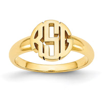 10k Yellow Gold Monogram Ring